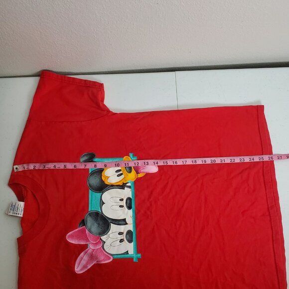 Vintage Mickey's For Kids Stuff T-shirt Minnie Mickey Pluto Red Youth Size XL - Picture 9 of 9